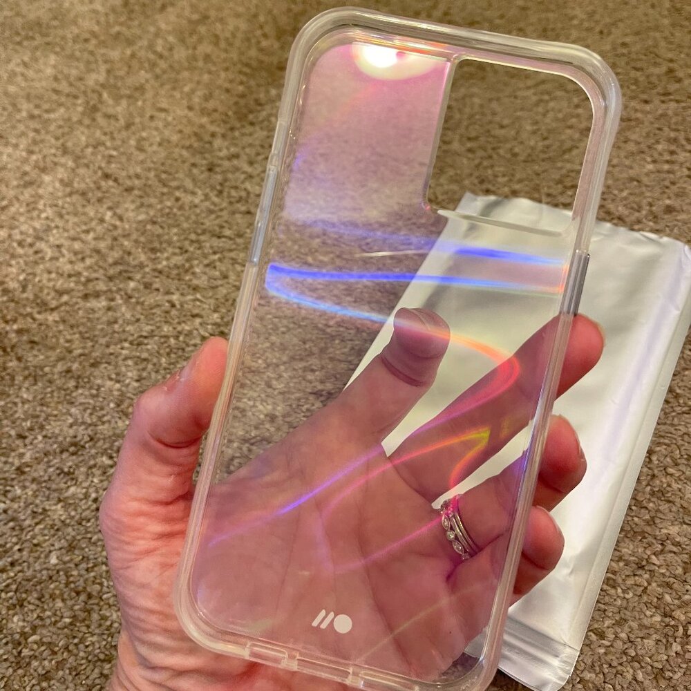 Iridescent Clear Phone Case iPhone 12 Max Pro or 12 **Stocking Stuffer-Gift**
